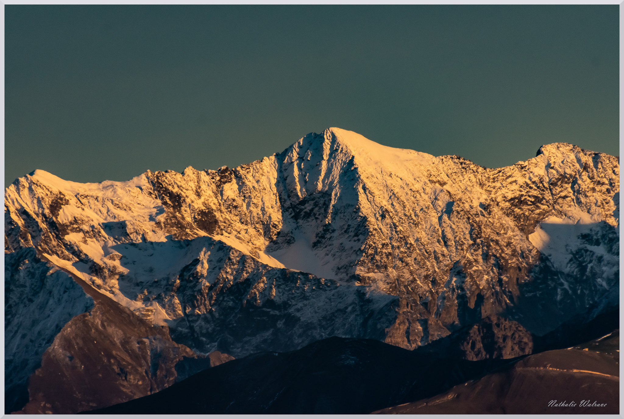 payssage de Belledonne au soleil couchant